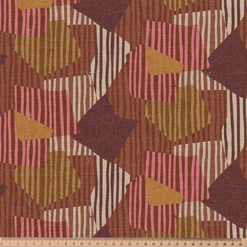 Printed Half Panama KASEJO Brown / Pink